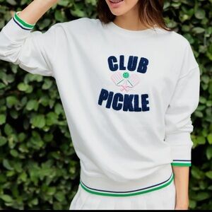 White Club Pickle Sweatshirt by shiraleah